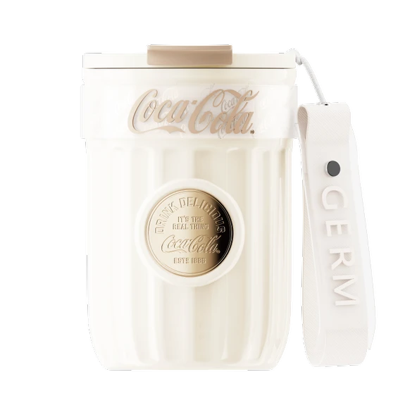 Coca-Cola Temalı Termos Bardak - 400ml - Beyaz - 2