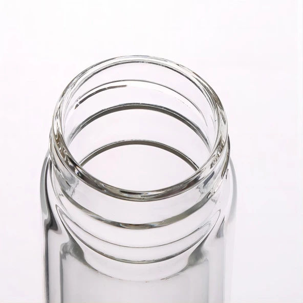 Çift Katmanlı Yalıtımlı Cam Şişe - Demlikli - 300ml - 2