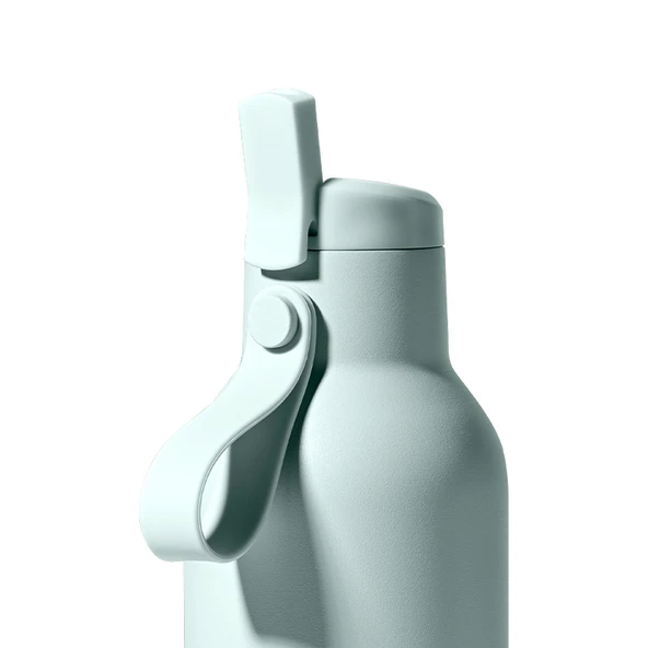Mavi Paslanmaz Çelik Pipetli Termos - 500ml - 4