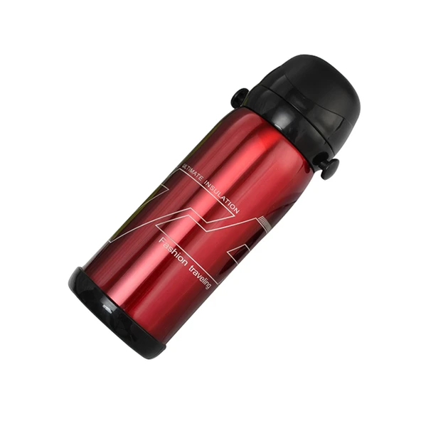 800ml Paslanmaz Çelik Termos - Kırmızı - 6