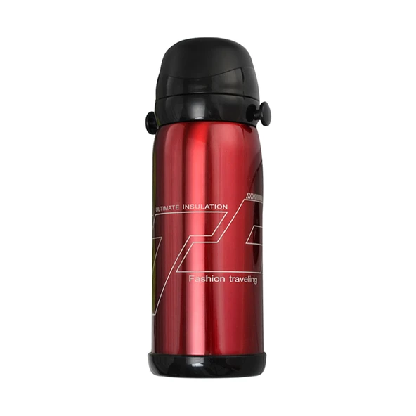 800ml Paslanmaz Çelik Termos - Kırmızı