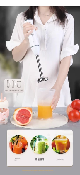 Aulda 400W El Blenderı - Beyaz Tek, Et ve Sebze Doğrayıcı Seti - 10