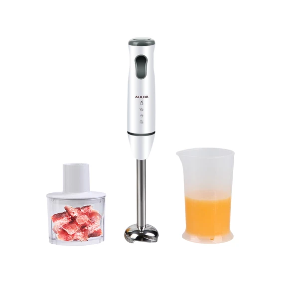 Aulda 400W El Blenderı - Beyaz Tek, Et ve Sebze Doğrayıcı Seti