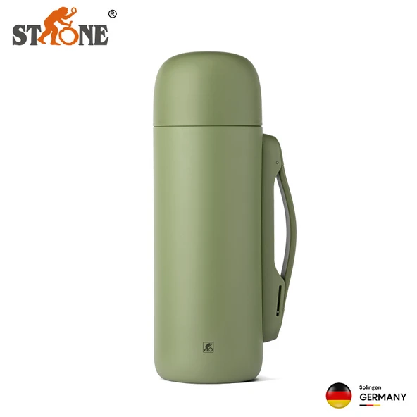 Paslanmaz Çelik Termos - 1200ml - Yeşil - 2