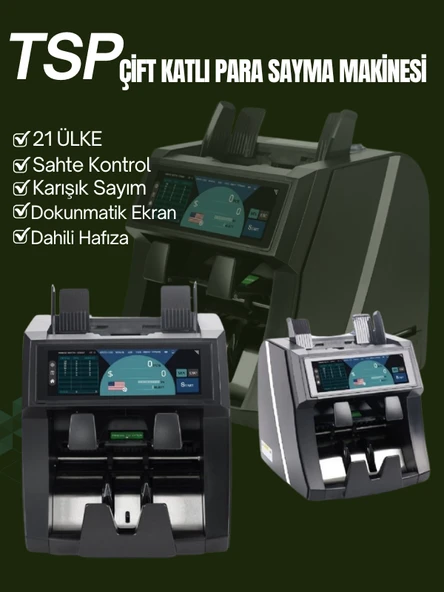 TSP Para Sayma Makinesi 21 ÜLKE DOKUNMATİK - 2