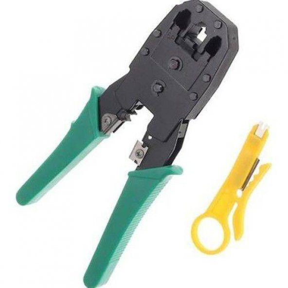Network Pensesi Jack RJ45 RJ11 Rj9 Sıkma Pensesi Jak Cat5 Bağlama 100 Adet Konnektör - 2