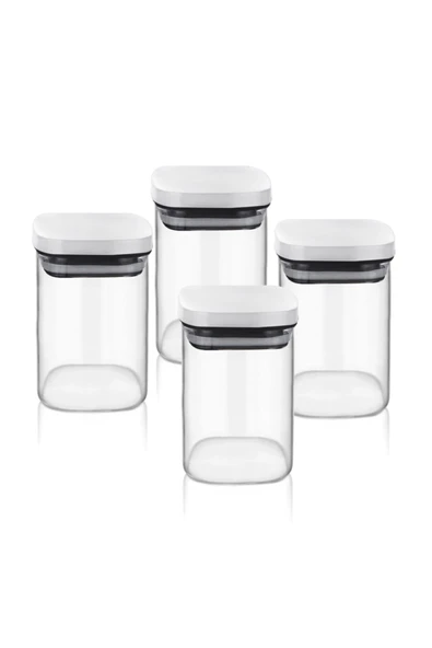 Thn cam kavanoz - cam erzak saklama kavanoz 4 lü set 250 ml.borosilikat cam