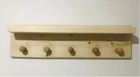 KUZELA  Ahşap Duvar Klasik Askılık