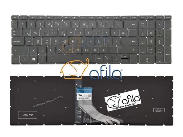 HP 255 G9 (6Q8N2ES05) uyumlu Notebook Klavyesi, Laptop Tuş Takımı (Siyah TR) ürün görseli 1