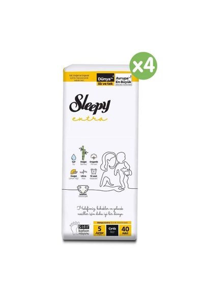 Sleepy Extra Günlük Aktivite 5 Numara Junior 160'lı Bebek Bezi - 2