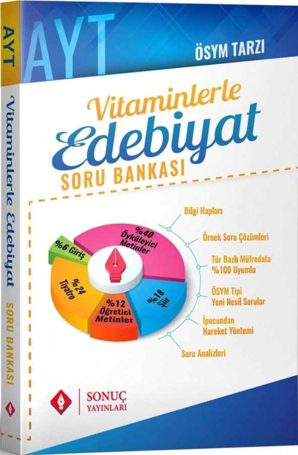 Sonuç Yayınları AYT Vitaminlerle Edebiyat Soru Bankası