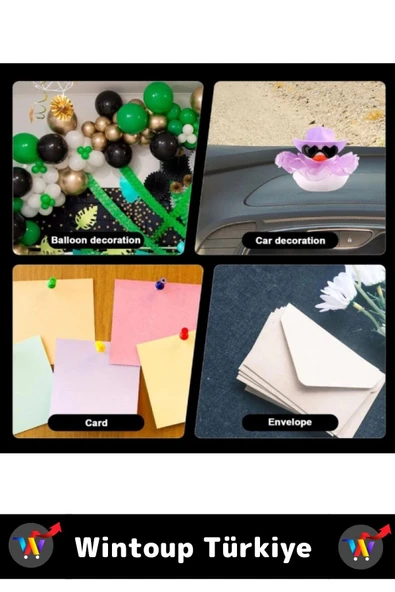 Premium Cam Metal Plastik Ahşap Mermer Çift Taraflı Şeffaf Nano Yuvarlak Montaj Macunu 84 Adet - 3