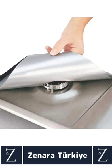 Premium Yüksek Kalite Uzun Ömürlü Kolay Temizlenir Yağ Kir Çözücü Ocak Koruyucu 4'lü Alüminyum Ped - Resim 4