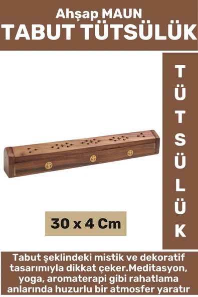 Premium Yüksek Kaliteli Yoga Meditasyon Aromaterapi Chakra Pozitif Enerji Ahşap Maun TABUT Tütsülük
