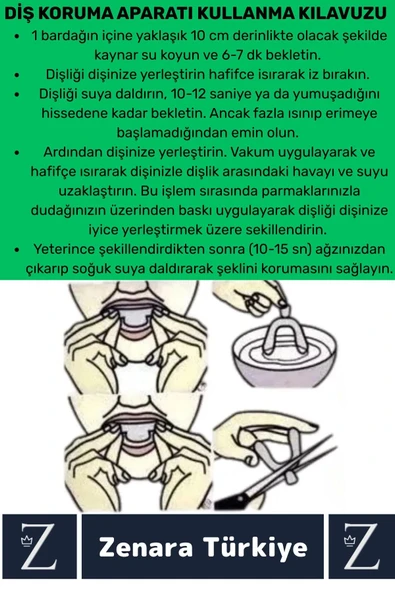 Premium Diş Çene Sıkma Gıcırdatma Bruksizm Önleme Gece Plağı Koruyucu Uyku Aparatı +Protez Kap - 4