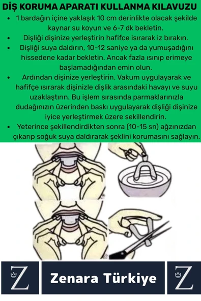 Diş Çene Sıkma Gıcırdatma Bruksizm Önleme Gece Plağı Uyku Aparatı Protez Kap Hediyeli 4 Adet - 4