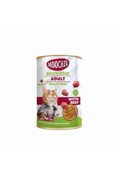 Biftekli Tahılsız Et Suyu Yetişkin Kedi Çorbası 135ml