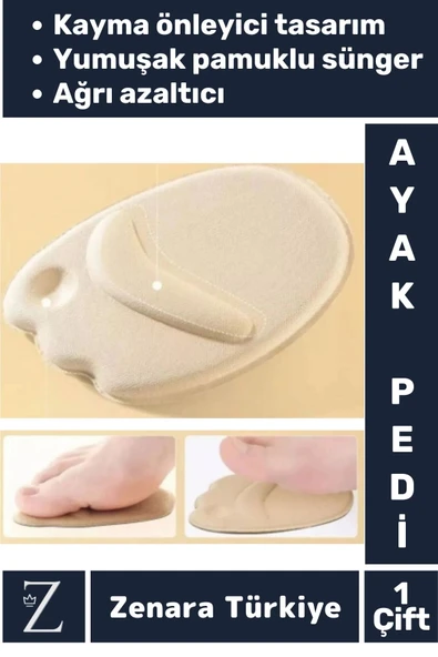 Ultra Konforlu Gündelik Kullanım Bunyon Yumuşak Pamuklu İnce Esnek Model Sünger Ayakkabı Pedi 1 Çift ürün görseli