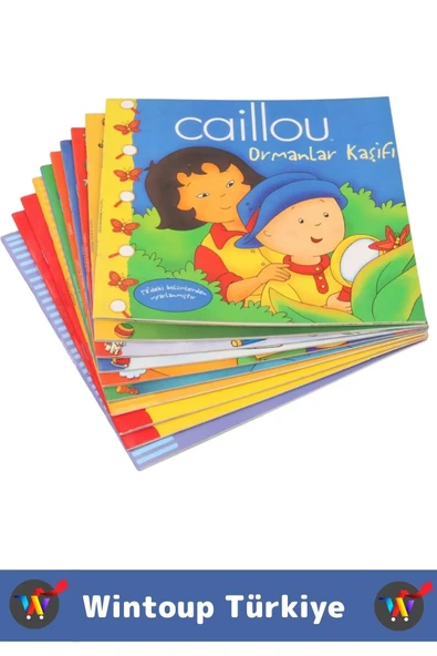 Eğitici Eğlenceli İlgi Çekici Dil Bilgisi Gelişimi Bebek Çocuk Hikaye Kitapları CAILLOU 10'lu Set - Resim 2