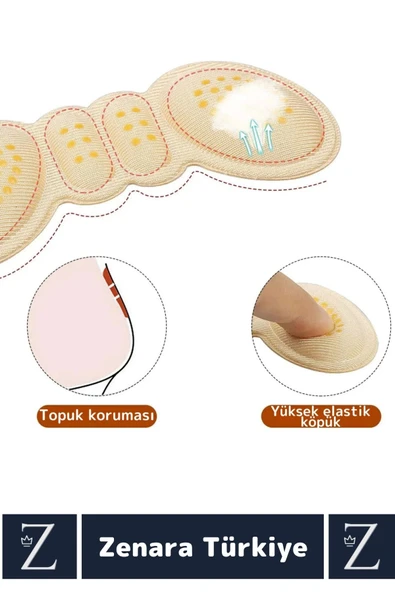 Premium Ayak Topuk Vurma Taban Arkası Koruyucu Ayakkabı Boşluk Doldurma Daraltma Pedi 5 Mm 5 Çift - Resim 2