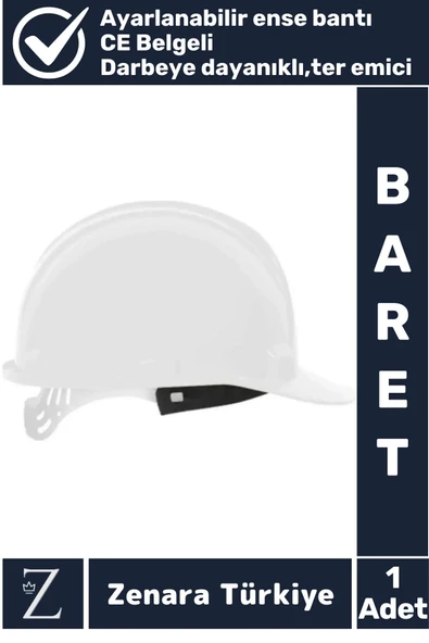 Premium CE Belgeli Ayarlanabilir Ense Bantlı Dayanıklı İnşaat İş Güvenliği Emniyet Bareti Beyaz