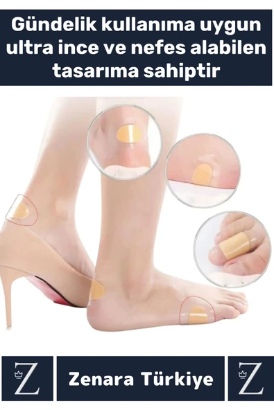 Gündelik İnce Nefes Alabilir Su Geçirmez Kulak Su Kaçma Ayakkabı Topuk Vurma Önleyici Bant 10 Adet - 2