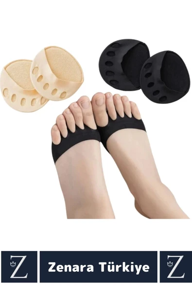 Premium Gündelik Kullanım Kayma Önleyici Ter Emici Esnek Kumaş Ayak Taban Parmak Altı Desteği - 3