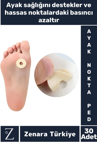 Gündelik Kullanım Konforlu Ayak Ağrı Baskı Basınç Azaltıcı Sünger Yastık Ayak Nokta Pedi 30 Adet