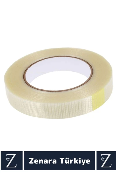 Premium Yüksek Mukavemetli İz Bırakmaz İp Ağ Takviyeli Çok Güçlü Lifli Kopmaz Koli Bandı 20 Mt X4 Ad - 2