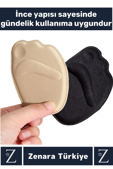 Ultra Konforlu Gündelik Kullanım Bunyon Yumuşak Pamuklu İnce Esnek Model Sünger Ayakkabı Pedi 1 Çift - Resim 2