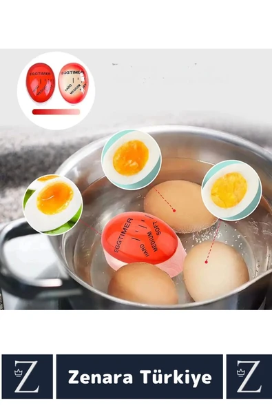 Premium Yanmaz Erimez 3 Farklı Zamanlayıcılı Haşlama Yumurta Pişirme Derecesi Egg Timer - 2