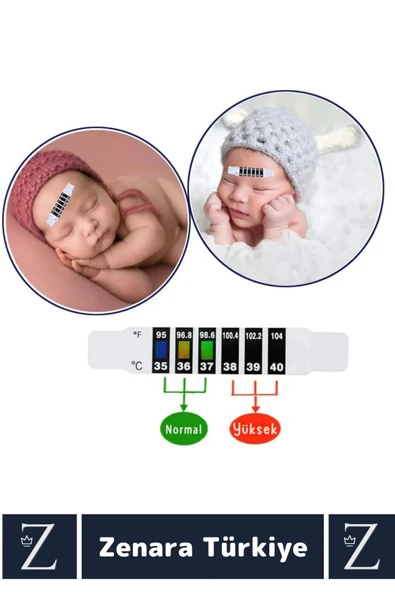 Kompakt Tüm Yaşlar İçin Şerit Bükülebilir Hafif Tek Kullanımlık Çocuk Bebek Yaşlı Ateş Ölçer 5 Adet - 4