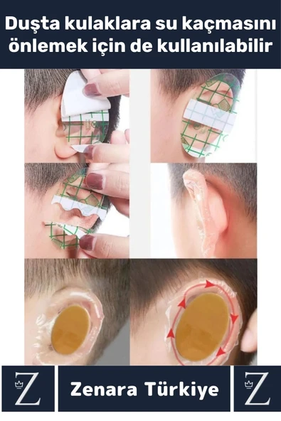 Gündelik İnce Nefes Alabilir Su Geçirmez Kulak Su Kaçma Ayakkabı Topuk Vurma Önleyici Bant 50 Adet - Resim 4