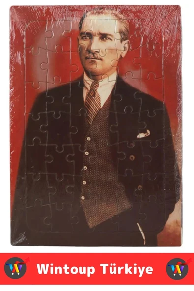 Premium Eğitici Eğlenceli El-Göz Koordinasyonu Motor Becerisi Geliştiren 42 Parça Puzzle ATATÜRK - Resim 2
