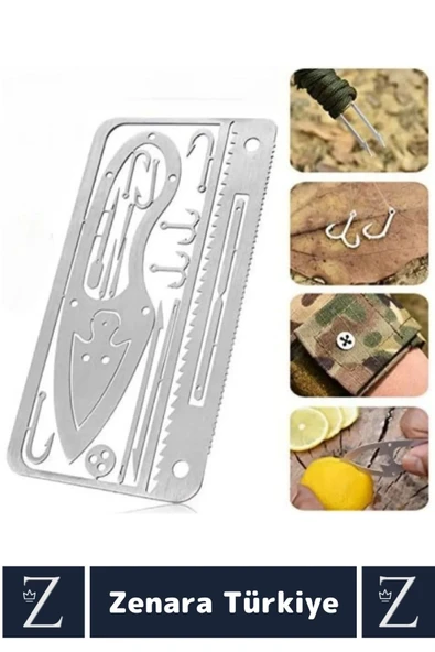 Premium Kompakt Cep Boy Yüksek Kaliteli Çelik Balıkçılık Çok Fonksiyonlu Hayatta Kalma Balıkçı Kiti - 3