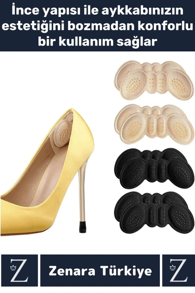 Premium Ayak Topuk Vurma Taban Arkası Koruyucu Ayakkabı Boşluk Doldurma Daraltma Pedi 5 Mm 5 Çift - Resim 4