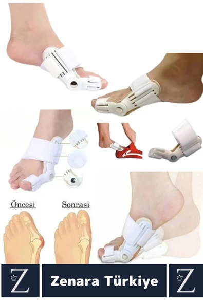 Premium Her İki Ayak İçin Uyumlu Yıkanabilir Kolay Temizlenir Baş Parmak Kemik Düzeltici Atel 2 Adet - 2