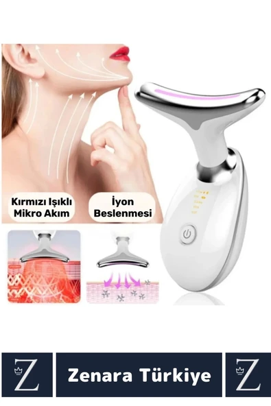 Premium Titreşimli Isıtma Özellikli Işık Terapisi Kırışıklık Cilt Sıkılaştırıcı Yüz Masaj Cihazı - 3