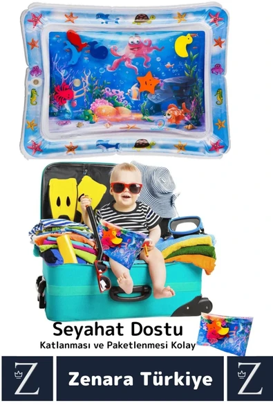 Premium BPA Free Bebek Aktivite Oyuncağı Emekleme Zamanı Yatak Minder Renkli Su Oyun Matı - 3