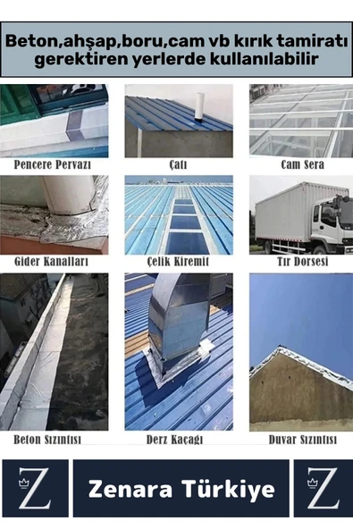 Ultra Güçlü Suya Neme Dayanıklı Çok Amaçlı Onarım Kırık Tamir İzolasyon Bantı Gri 48 Mm x 10 Metre - Resim 2