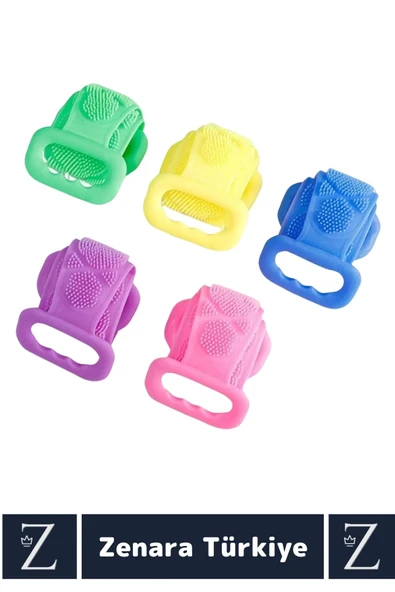 Premium Yüksek Kaliteli Ergonomik Tutuş Masaj Etkili Çift Taraflı Silikon Banyo Kesesi - 3