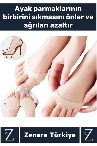 Premium Gündelik Kullanım Kayma Önleyici Ter Emici Esnek Kumaş Ayak Taban Parmak Altı Desteği - 2