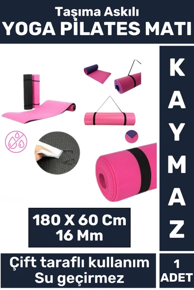 Özel Üretim Kompakt Taşıma Askılı Çift Taraflı Su Geçirmez Kamp Uyku Minder Yoga Pilates Matı 16 Mm