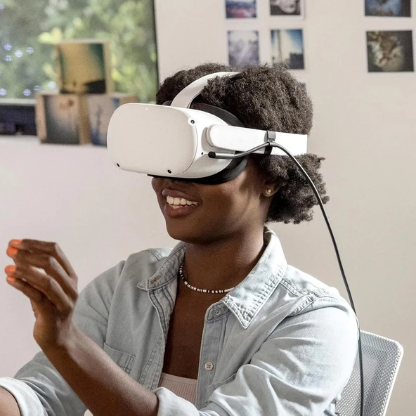 Meta Quest Bağlantı Kablosu - Quest için Sanal Gerçeklik Başlığı Kablosu 5m Kablo - 5