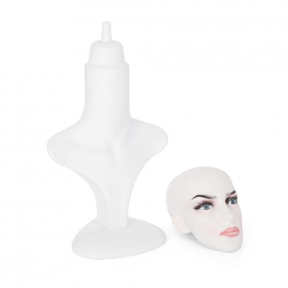 Rafburada® Takı Mankeni,Tablalı,Makyajlı,Döner Kafa Takı Mankeni. - 4