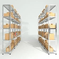 8 Katlı Galvaniz Çelik Raf - Depo, Arşiv, Kiler, Dosya, Market Rafı  31x75 cm 200 cm 1.00 mm - Resim 3