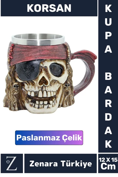 Premium Dekoratif Hediyelik Genç Yetişkin Eğlenceli Tasarım Figür Paslanmaz Çelik Kupa Bardak