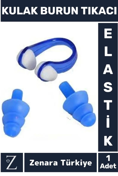 Özel Set Yumuşak Elastik Havuz Deniz Su Sızdırma Gürültü Önleyici KULAK BURUN TIKACI SETİ