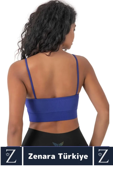 Luxery Göğüs Toparlayan Sarkma Önleyen Spor Gündelik Kullanım Ön Çapraz Askılı Micro Crop Büstiyer - 3