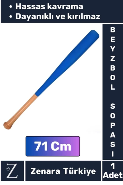 Premum Kırılmaya Dayanıklı Hassas Kavrama Yüksek Kaliteli Ahşap Baseboll Beyzbol Sopası 71 Cm